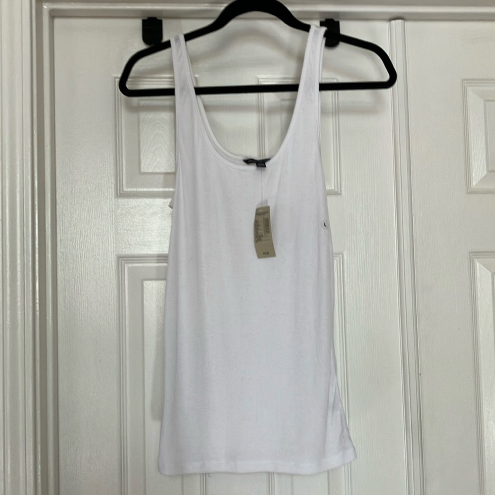 American Eagle Outfitters White Fitted Tank Top